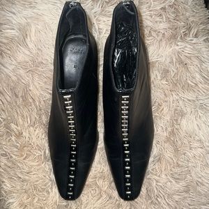 Zara Black Studded Booties - Sz 38 - PreLOVED